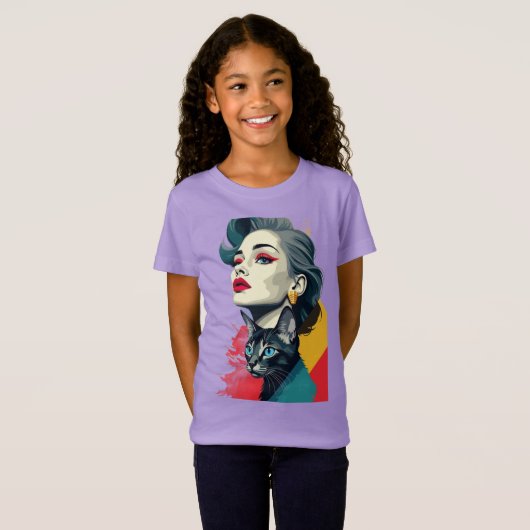 Kinder meisjes Tshirt (Voorkant volledig)