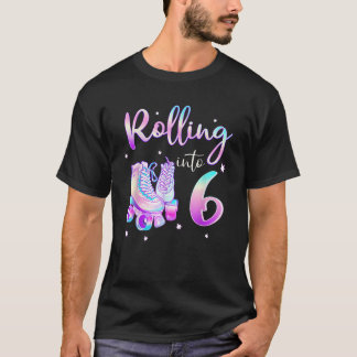 Kinder meisjes van 6 jaar die naar 6e b rollen t-shirt