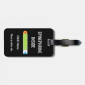 Kinder Melkallergie Alert met epinefrine Afbeeldin Bagagelabel (Achterkant horizontaal)