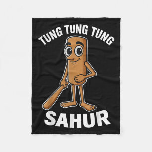 Kinder meme Italian Brainrot Tung Tung Sahur T- Fleece Deken