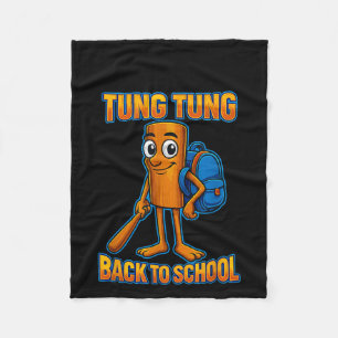 Kinder meme tung tung sahur italiaanse brainrot te fleece deken