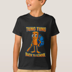 Kinder meme tung tung sahur italiaanse brainrot te t-shirt