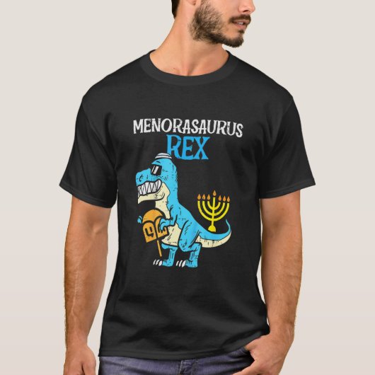 Kinder Menorasaurus Rex Jew Dino Trex Toddler Boys T-shirt (Voorkant)