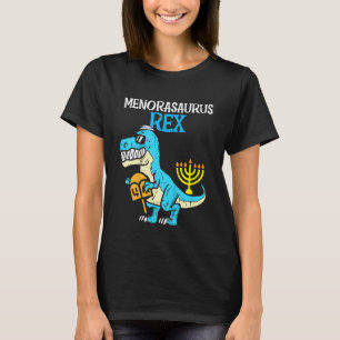 Kinder Menorasaurus Rex Jew Dino Trex Toddler Boys T-shirt
