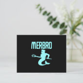 Kinder Merbro zwemmen Merman Design Briefkaart (Staand voorkant)