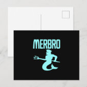 Kinder Merbro zwemmen Merman Design Briefkaart (Voorkant / Achterkant)
