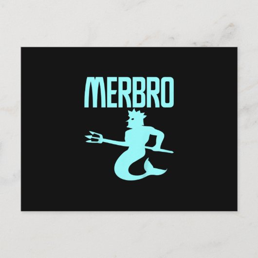 Kinder Merbro zwemmen Merman Design Briefkaart (Voorkant)