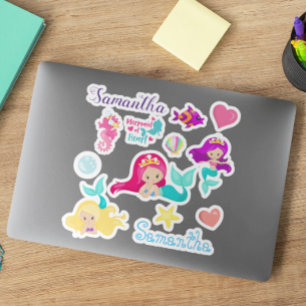 Kinder Mermaid Friends Personalized Fun set Sticker