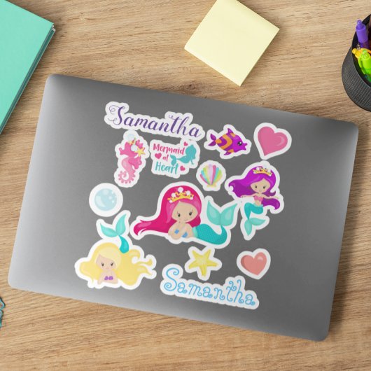 Kinder Mermaid Friends Personalized Fun set Sticker