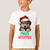 Kinder Merry Woofmas T-shirt (Voorkant)