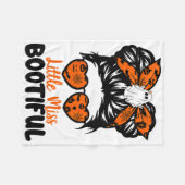 Kinder Messy Bun Little Miss Bootiful Boo Hallowee Fleece Deken (Voorkant (Horizontaal))