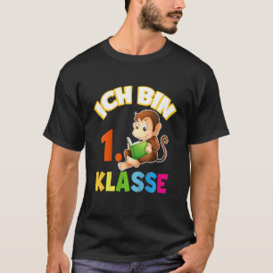 Kinder met Duitse tekst ICH bin 1. Class Monkey (I T-shirt