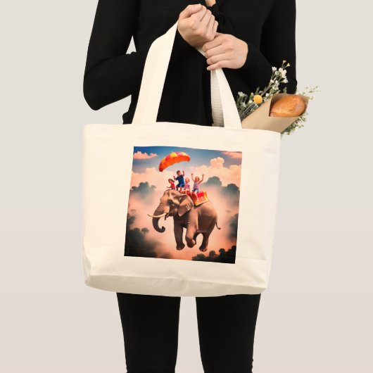 Kinder met Olifant Canvas tas (Voorkant (product))