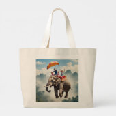 Kinder met Olifant Canvas tas (Achterkant)