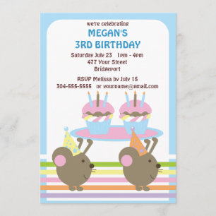 Kinder Mice Birthday Kaart