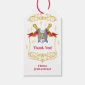 Kinder middeleeuwse Labels voor schilden en zwaard Cadeaulabel (Voorkant)