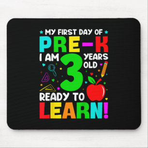 Kinder mijn eerste dag van pre-k 3 jaar oude eerst muismat