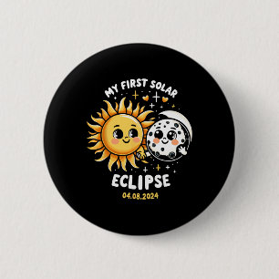 Kinder Mijn Eerste Zonne Verduistering Peuter Jong Ronde Button 5,7 Cm