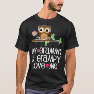 Kinder Mijn Grammy en Grampy Love me Owl T-shirt