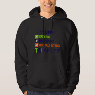 Kinder Mijn Papa Tri & Keeping Up Triathlon Kinder Hoodie