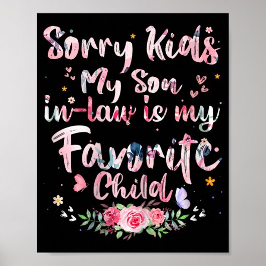 Kinder mijn schoonzoon is mijn favoriete kind moed poster (Voorkant)