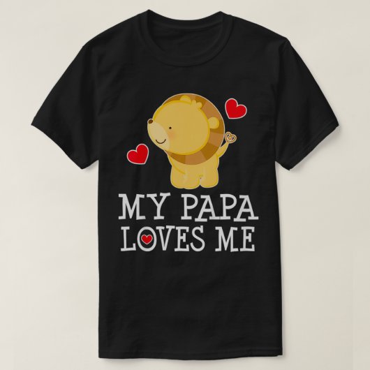 Kinder Mijn vader houdt van me, Lion Grandson T-shirt (Design voorkant)