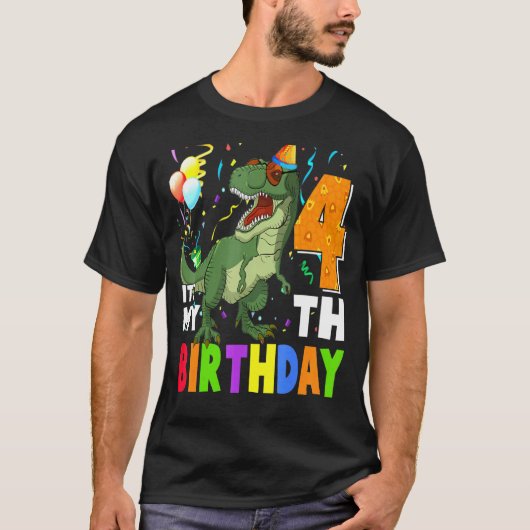 Kinder mijn vierde verjaardag op de vierde dag van t-shirt (Voorkant)