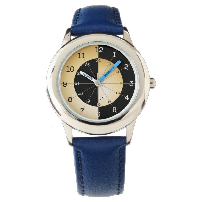 Kinder militaire tijdhorloge met kleurrijke bands horloge (Voorkant)