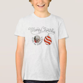 Kinder minimalistische vrolijke kerst T-shirt aanp