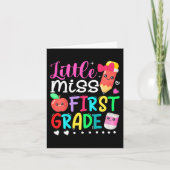 Kinder Miss First Grade terug naar school 1st G Kaart (Voorkant)