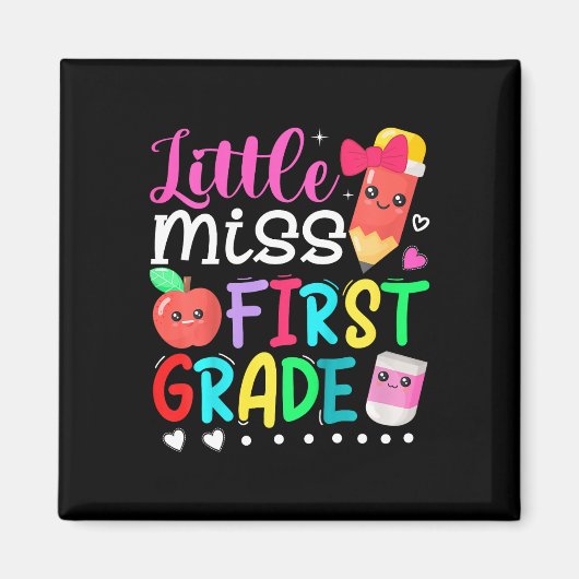Kinder Miss First Grade terug naar school 1st G Magneet (Voorkant)