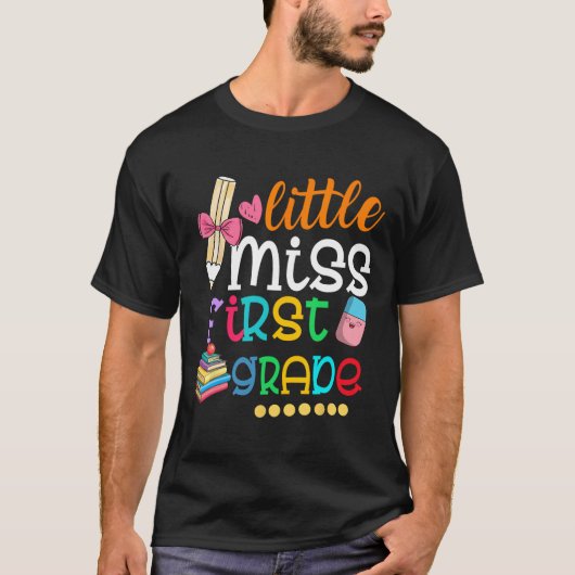Kinder Miss First Grade terug naar school 1st G T-shirt (Voorkant)