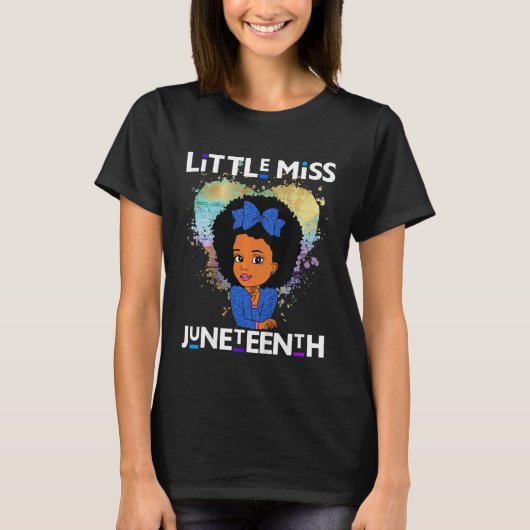 Kinder Miss Juneteenth Black Girl Magic Brown T-shirt (Voorkant)