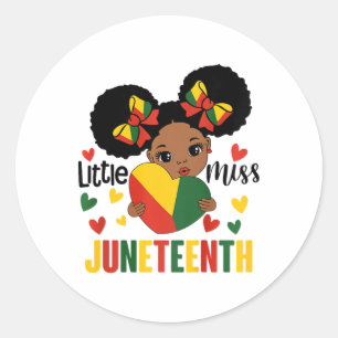 Kinder Miss Juneteenth Black Girls Magictoddl Ronde Sticker