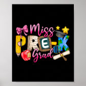 Kinder Miss Pre-k Afstudeerder Afstuderen Meisje K Poster (Voorkant)