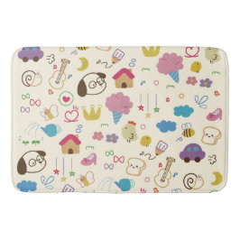 Kinder modderpatroon bevestigen badmat