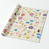 Kinder modderpatroon bevestigen cadeaupapier (Uitgerold)