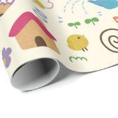 Kinder modderpatroon bevestigen cadeaupapier (Rol Hoek)