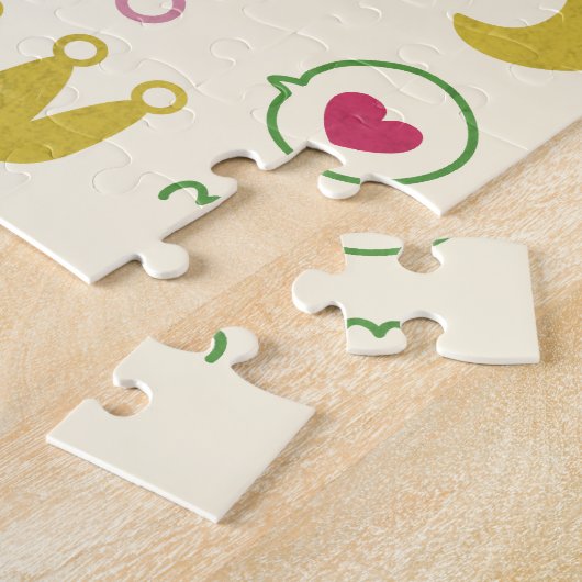 Kinder modderpatroon bevestigen legpuzzel (Zijkant)