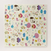 Kinder modderpatroon bevestigen legpuzzel (Horizontaal)