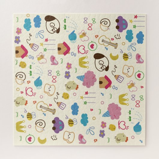 Kinder modderpatroon bevestigen legpuzzel (Horizontaal)