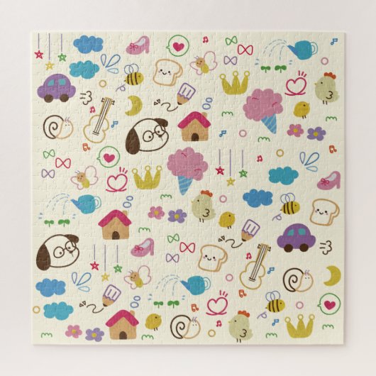 Kinder modderpatroon bevestigen legpuzzel (Verticaal)