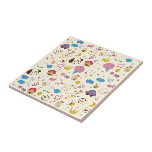 Kinder modderpatroon bevestigen tegeltje (Zijkant)