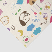 Kinder modderpatroon bevestigen tissuepapier (Detail)