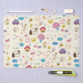 Kinder modderpatroon bevestigen tissuepapier (Craft)