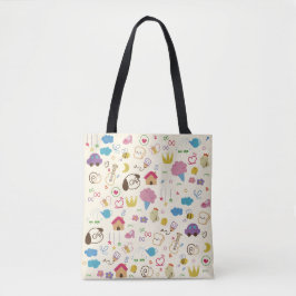 Kinder modderpatroon bevestigen tote bag