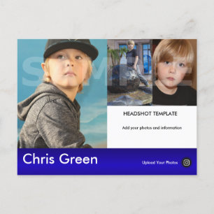 Kinder model Headshot Comp Briefkaart