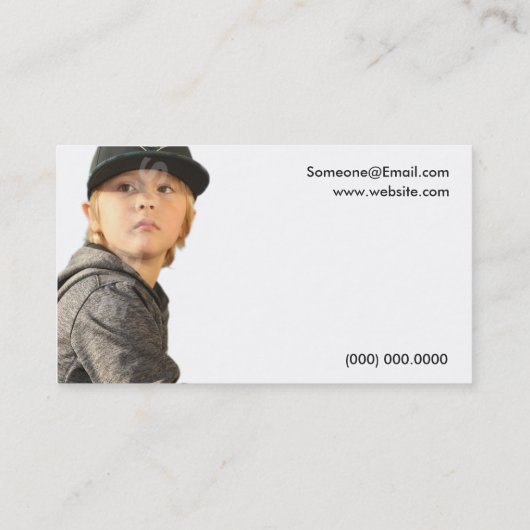 Kinder modellen en acteurs headshot-Sjabloon Visitekaartje (Achterkant)