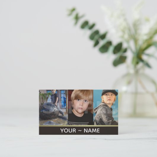Kinder Modellen en Acteurs Headshot Visitekaartjes (Staand voorkant)