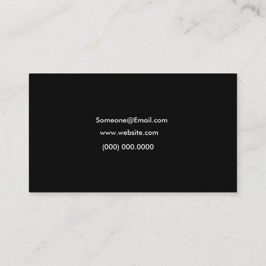 Kinder modellen en acteurs Visitekaartje van het s (Achterkant)